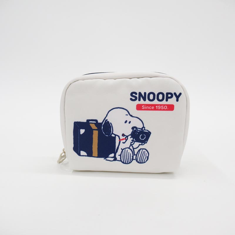 PEANUTS ミニスクエアポーチ enjoy your trip スヌーピー